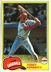 1981 Topps Baseball Cards      353     Terry Kennedy